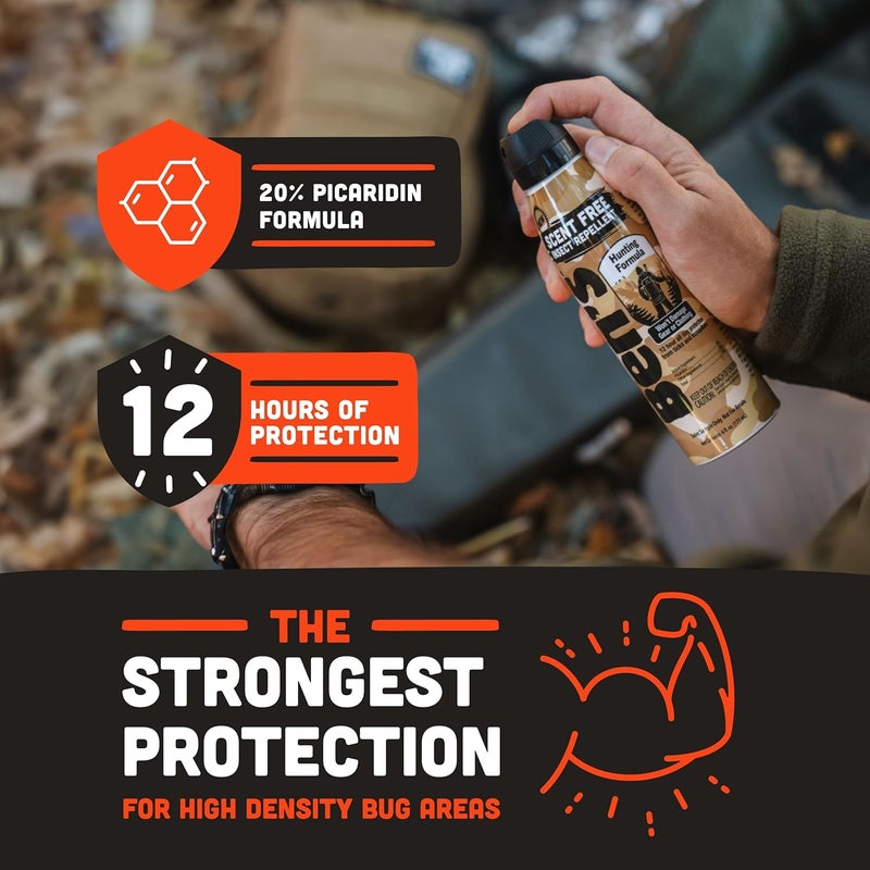 Ben's Hunting Formula - Tick & Mosquito Repellent for Up to 12 Hours of Protection - 20% Picaridin Bug Spray with EcoSpray Fine Mist Sprayer - Sweat-Resistant - 6 oz (3 Pack) - Image 3